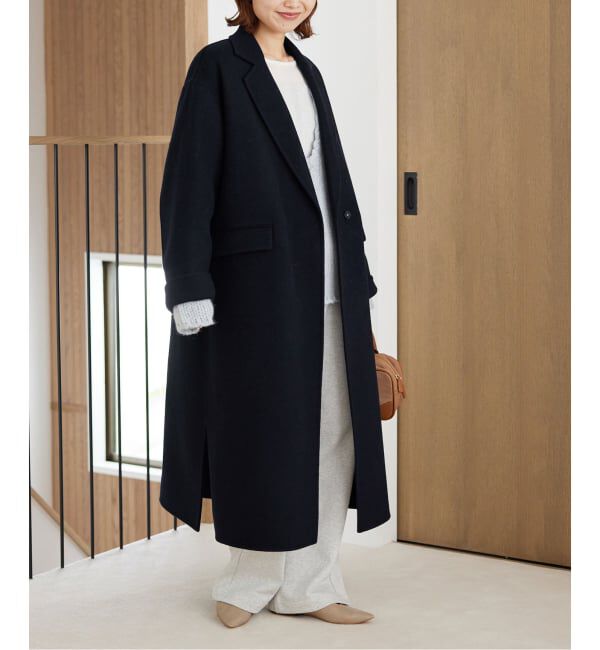 WEB限定/追加2予約》souple woolダブルフェイスチェスターコート