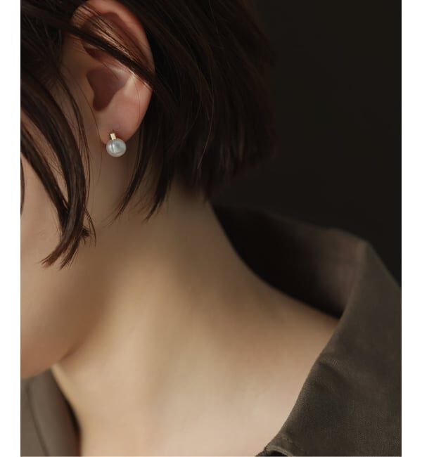 ポテトパールキューブピアス K10（両耳）（Lilas by Spick&Span