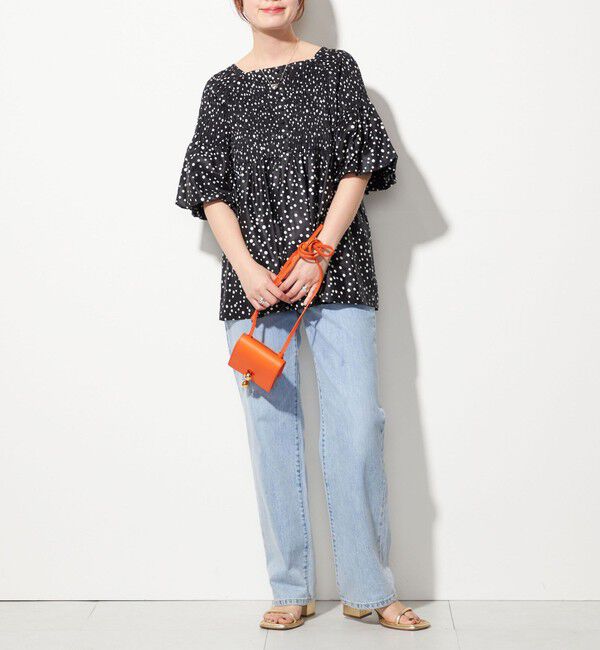 SHIPS for women「【WEB限定】〈手洗い可能〉レーヨン リネン コーティング シャーリング ブラウス」|シャツ・ブラウス|