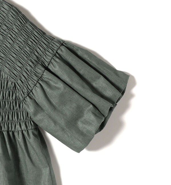 SHIPS for women「【WEB限定】〈手洗い可能〉レーヨン リネン コーティング シャーリング ブラウス」|シャツ・ブラウス|