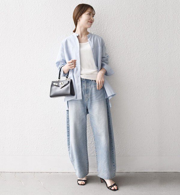 SHIPS any「SHIPS any:〈洗濯機可能〉リネン ミックス スタンドカラー ポケット シャツ 25SS 2」|シャツ・ブラウス|