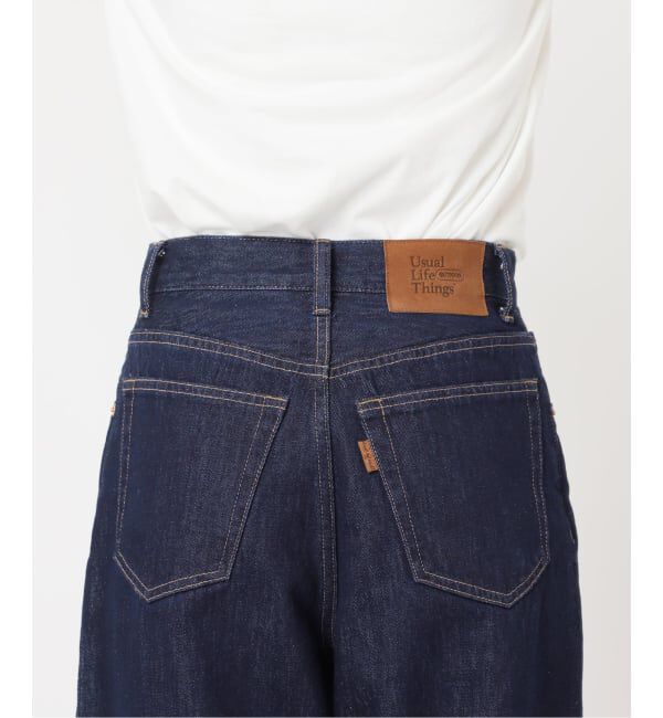 OUTDOOR PRODUCTS Usual Things「中目 EC限定 追加 ULTライトデニムハイライズルーズ5PKT WHITE」|デニム|