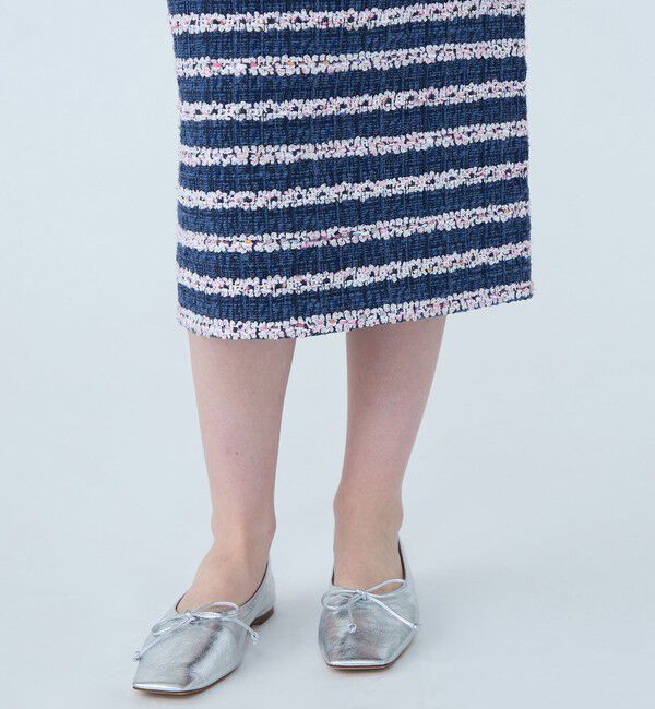 TOMORROWLAND collection「フルールボーダー タイトストレートスカート」|タイト|