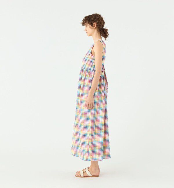 TOMORROWLAND collection「マルチギンガムチェック バックリボンワンピース」|ワンピース|