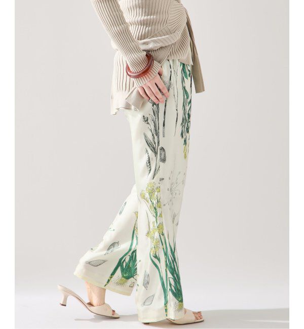 VERMEIL par iena「manipuri 別注 ストレートパンツ ボタニカル 0151405001」|スラックス|