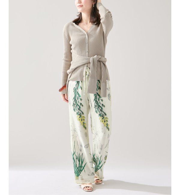 VERMEIL par iena「manipuri 別注 ストレートパンツ ボタニカル 0151405001」|スラックス|