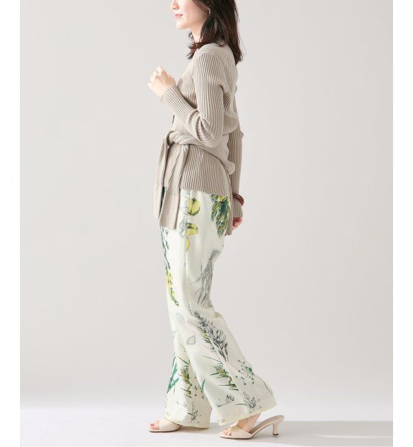 VERMEIL par iena「manipuri 別注 ストレートパンツ ボタニカル 0151405001」|スラックス|