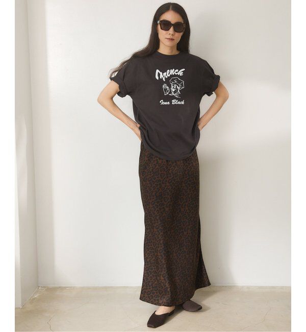 IENA「BLACK レオパードスカート」|スカート|