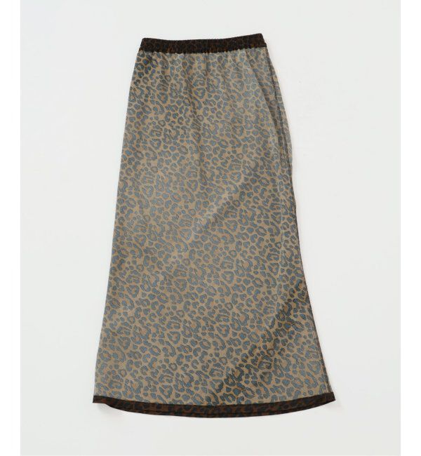 IENA「BLACK レオパードスカート」|スカート|