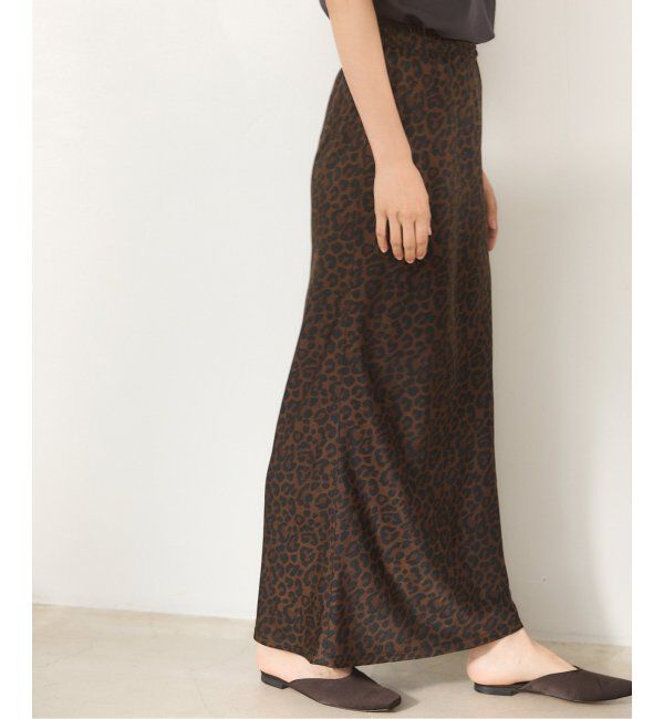 IENA「BLACK レオパードスカート」|スカート|