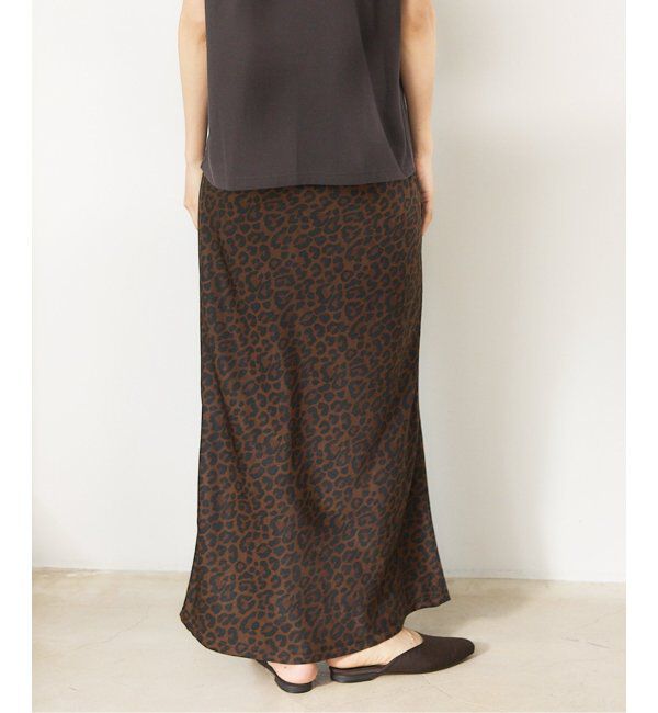 IENA「BLACK レオパードスカート」|スカート|