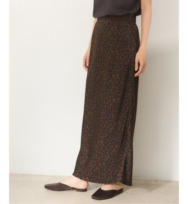 IENA「BLACK レオパードスカート」|スカート|