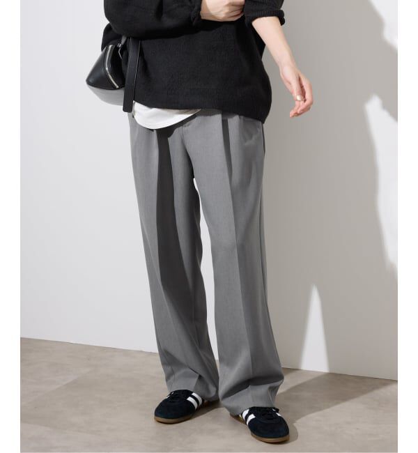 SLOBE IENA「パウダーツイルイージーテーパードパンツ」|その他|グレーA