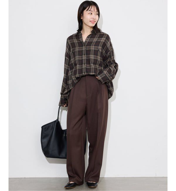 SLOBE IENA「パウダーツイルイージーテーパードパンツ」|その他|