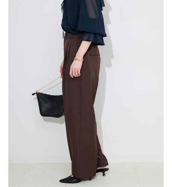 SLOBE IENA「パウダーツイルイージーテーパードパンツ」|その他|