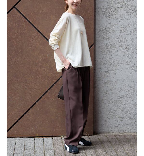 SLOBE IENA「パウダーツイルイージーテーパードパンツ」|その他|