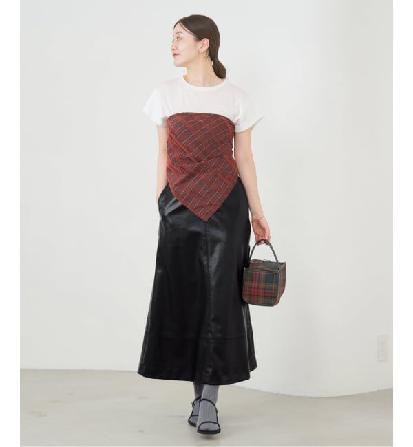 IENA「フェイクレザーフレアスカート」|スカート|