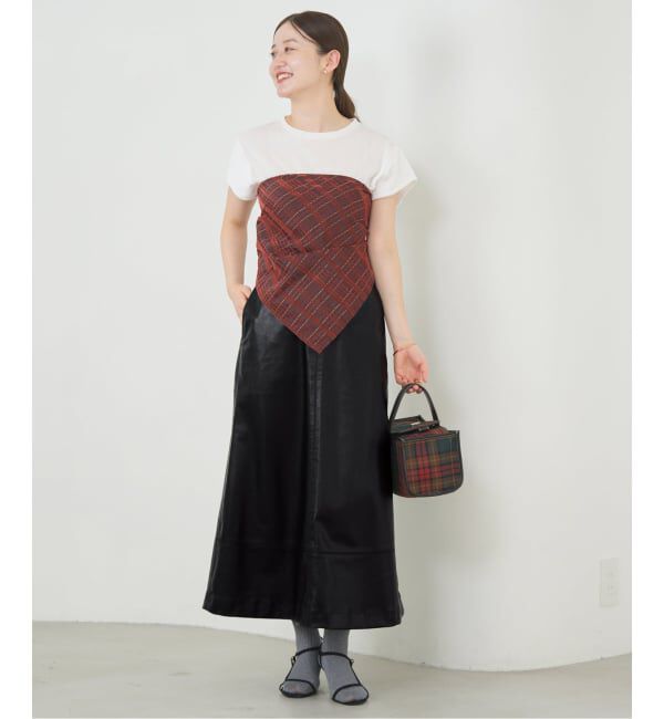 IENA「フェイクレザーフレアスカート」|スカート|