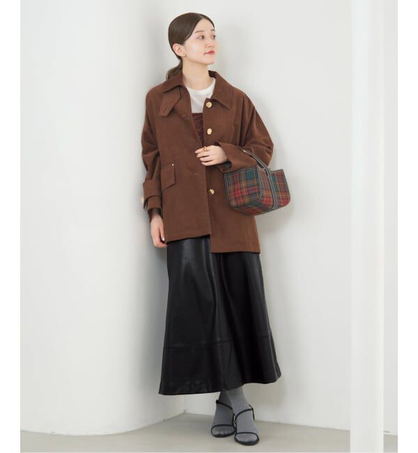 IENA「フェイクレザーフレアスカート」|スカート|