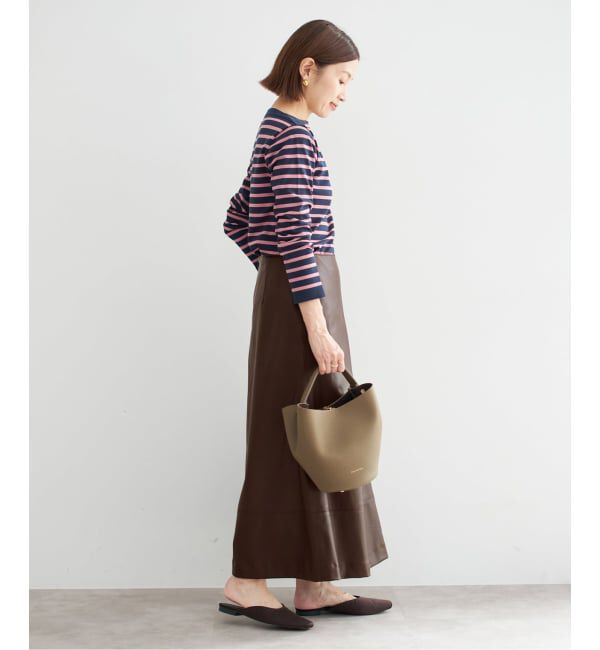 IENA「フェイクレザーフレアスカート」|スカート|