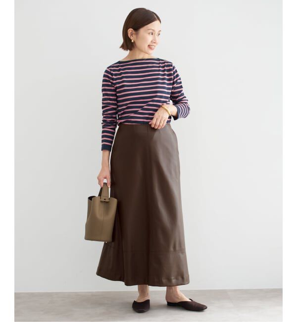 IENA「フェイクレザーフレアスカート」|スカート|