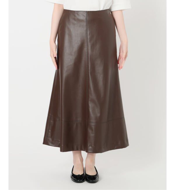 IENA「フェイクレザーフレアスカート」|スカート|