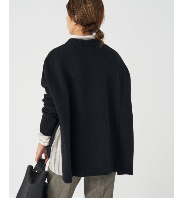 IENA「《WEB限定/追加》ウールカシミヤ 脇スリットクルーネックプルオーバー」|ニット・セーター|