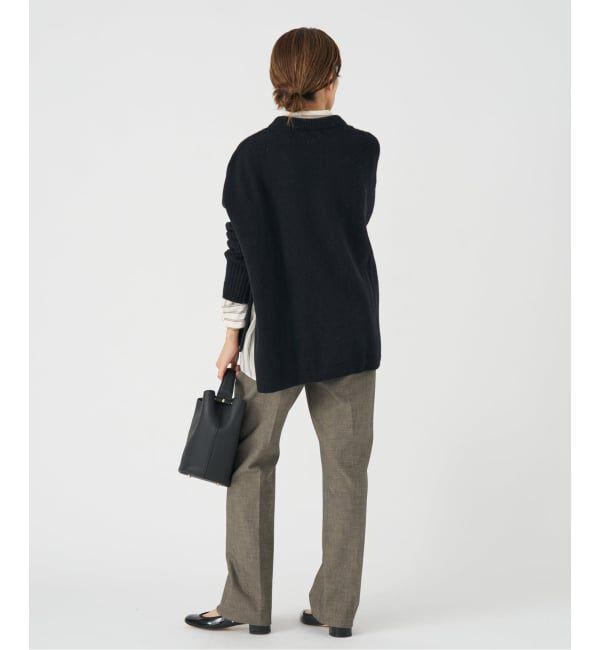 IENA「《WEB限定/追加》ウールカシミヤ 脇スリットクルーネックプルオーバー」|ニット・セーター|