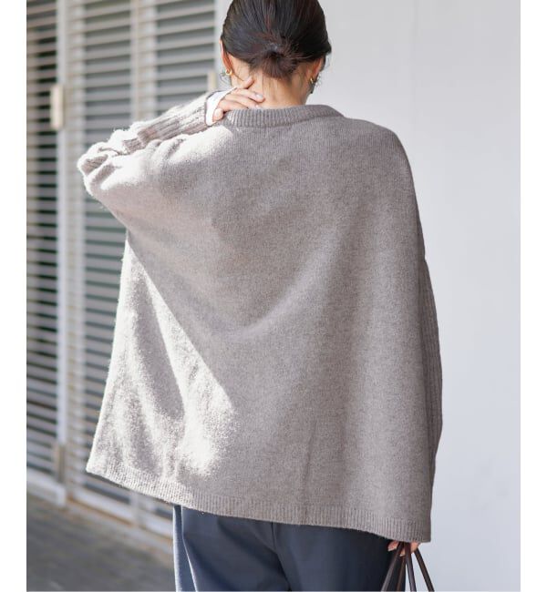 IENA「《WEB限定/追加》ウールカシミヤ 脇スリットクルーネックプルオーバー」|ニット・セーター|