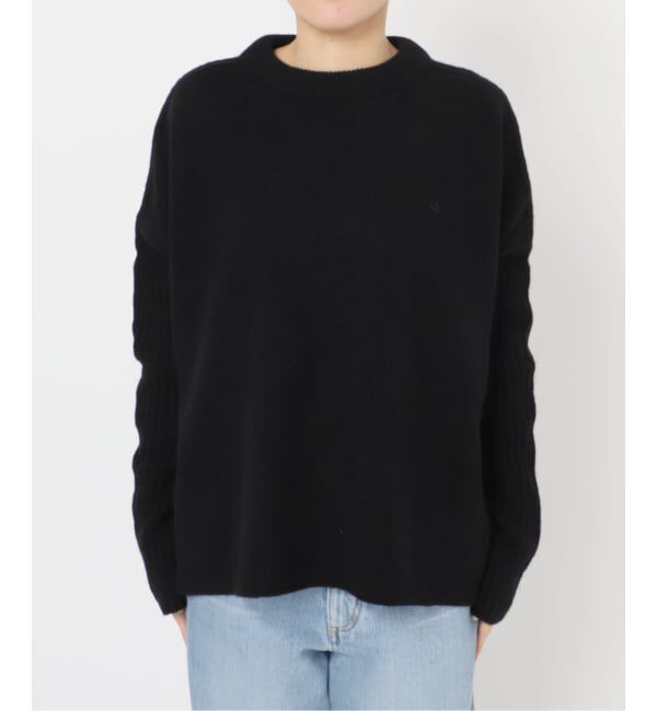 IENA「《WEB限定/追加》ウールカシミヤ 脇スリットクルーネックプルオーバー」|ニット・セーター|