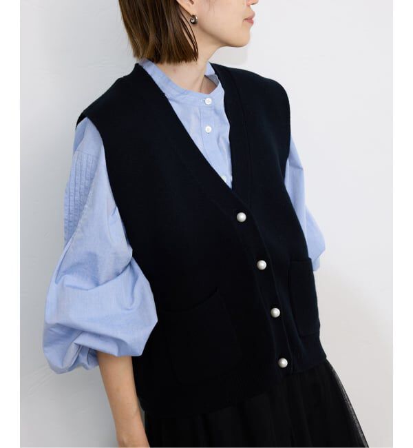 WEB限定/追加予約》ピンタックバルーンスリーブブラウス（SLOBE IENA