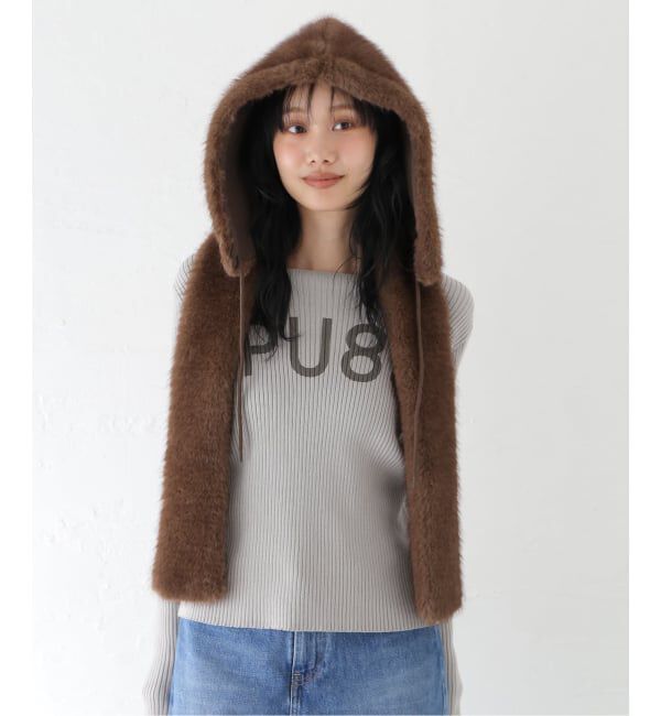 PULP「【Geek Office / ギークオフィス】LCDC TM / FUR HOODED MUFFLER」|マフラー|