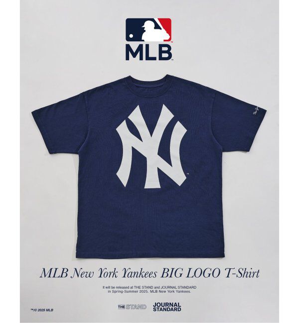 JOURNAL STANDARD「MLB NYY BIG LOGO TEE」|Tシャツ・カットソー|ネイビー