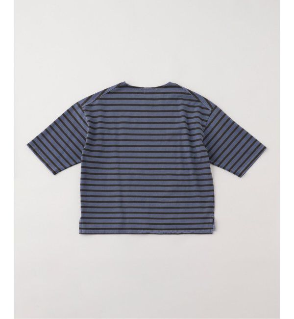 J.S.Homestead「J.S.Homestead / ピグメントボーダー ボートネックTシャツ」|Tシャツ・カットソー|