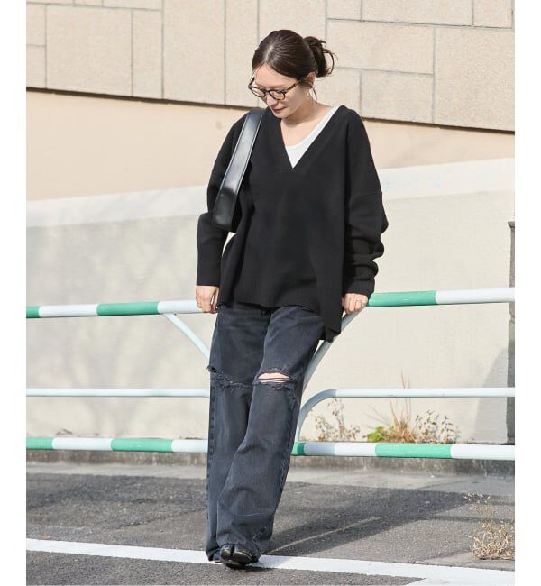 JOURNAL STANDARD「MUSIC DEEP V ルーズプルオーバー」|ニット・セーター|