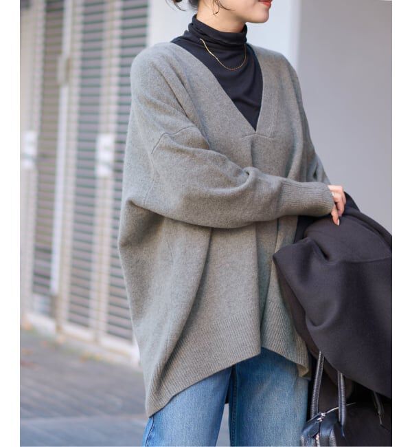 JOURNAL STANDARD「MUSIC DEEP V ルーズプルオーバー」|ニット・セーター|グレーB