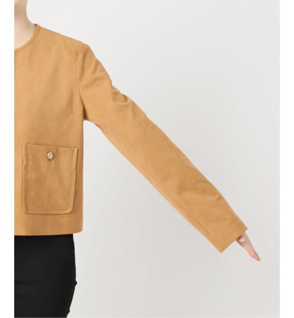 JOURNAL STANDARD「《予約》フェイクスエードノーカラージャケット」|ノーカラージャケット|