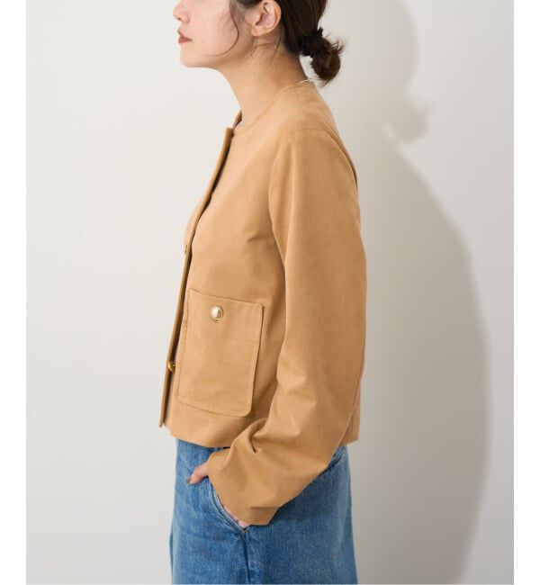 JOURNAL STANDARD「《予約》フェイクスエードノーカラージャケット」|ノーカラージャケット|