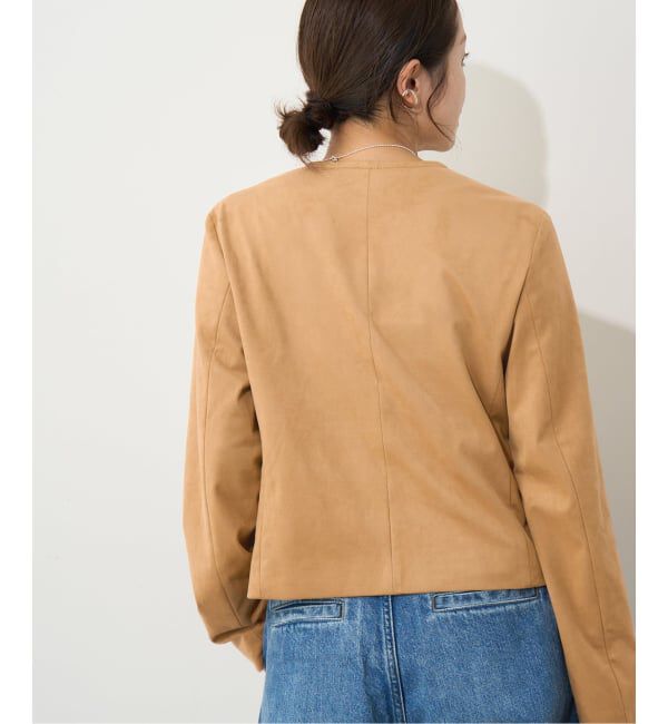 JOURNAL STANDARD「《予約》フェイクスエードノーカラージャケット」|ノーカラージャケット|