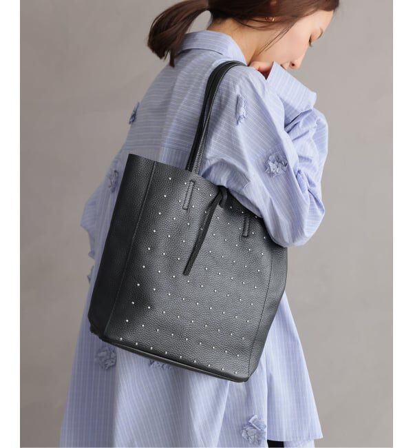 JOURNAL STANDARD relume「《予約》［26SS新作］別注【MARLON FIRENZE/マルロン】SHOPPER MEDIUM STUDS：バッグ」|トートバッグ|ブラック