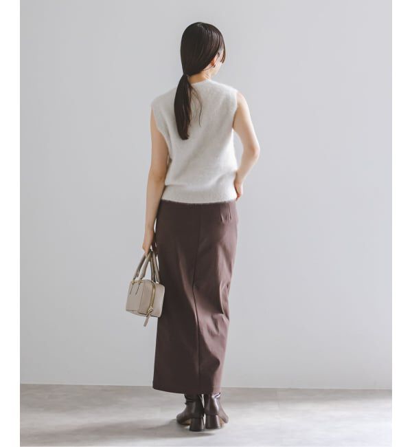 新品 NOBLE RyNyコンフォートストレッチジップタイトスカート 38 茶色 追加》RyNyコンフォートストレッチジップタイトスカート（NOBLE