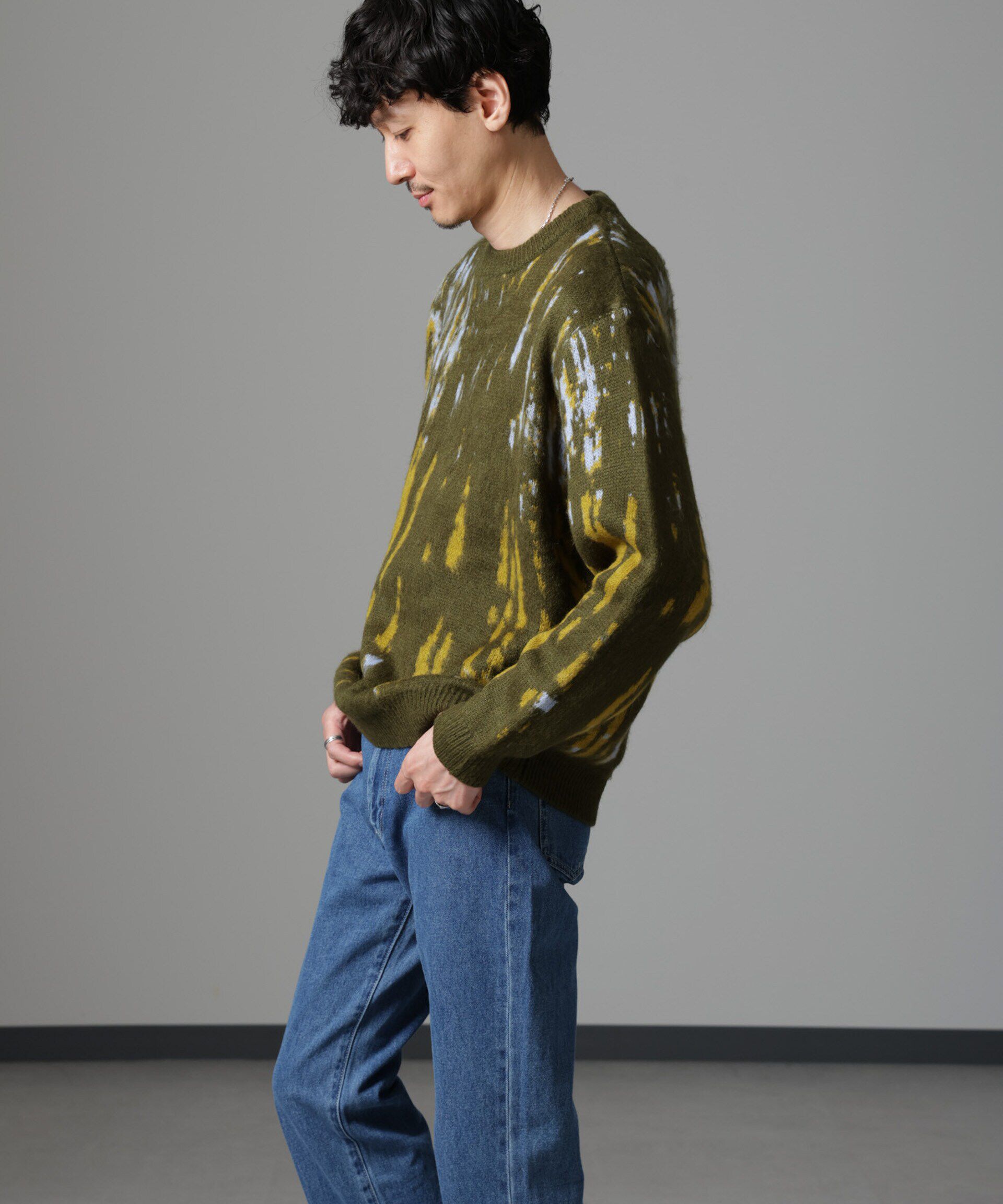 nano･universe「ペイントグラデーションモヘヤライクニット」|ニット・セーター|