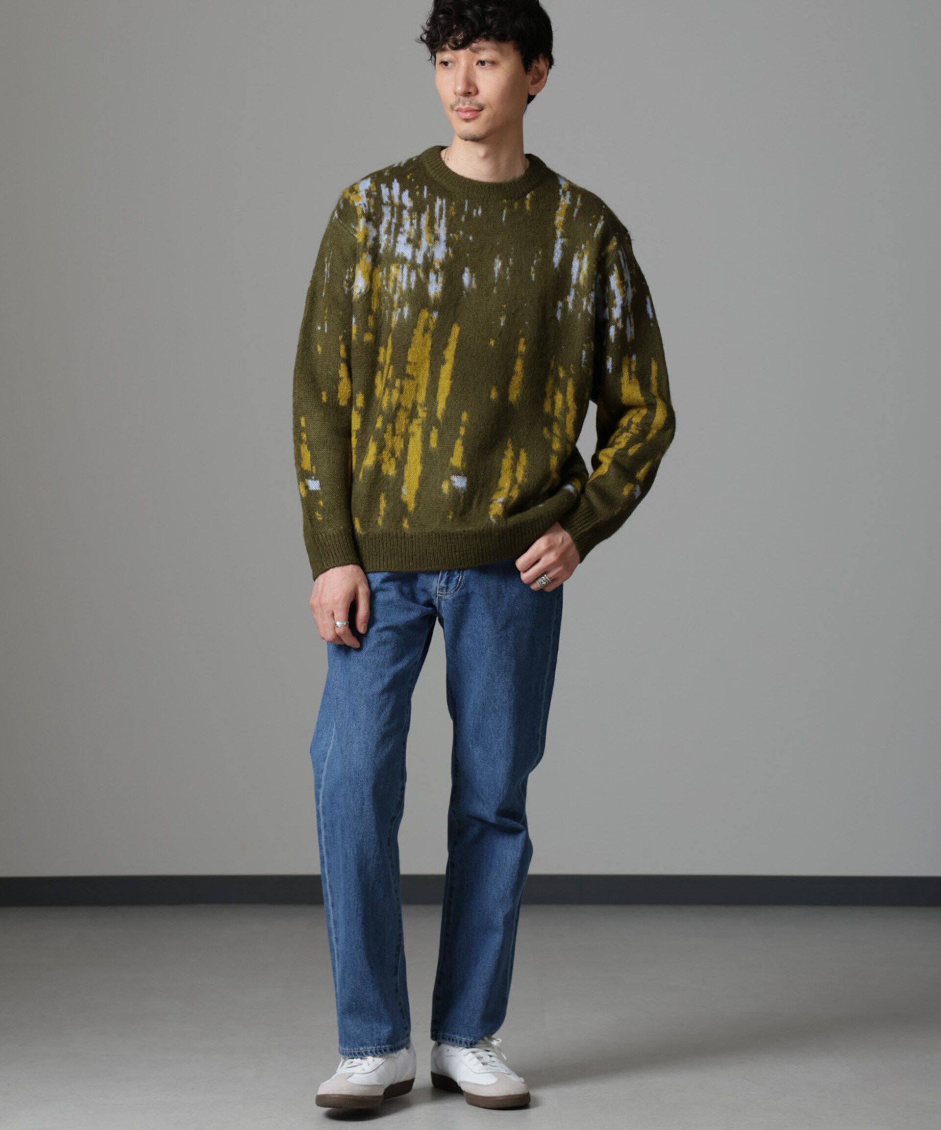 nano･universe「ペイントグラデーションモヘヤライクニット」|ニット・セーター|