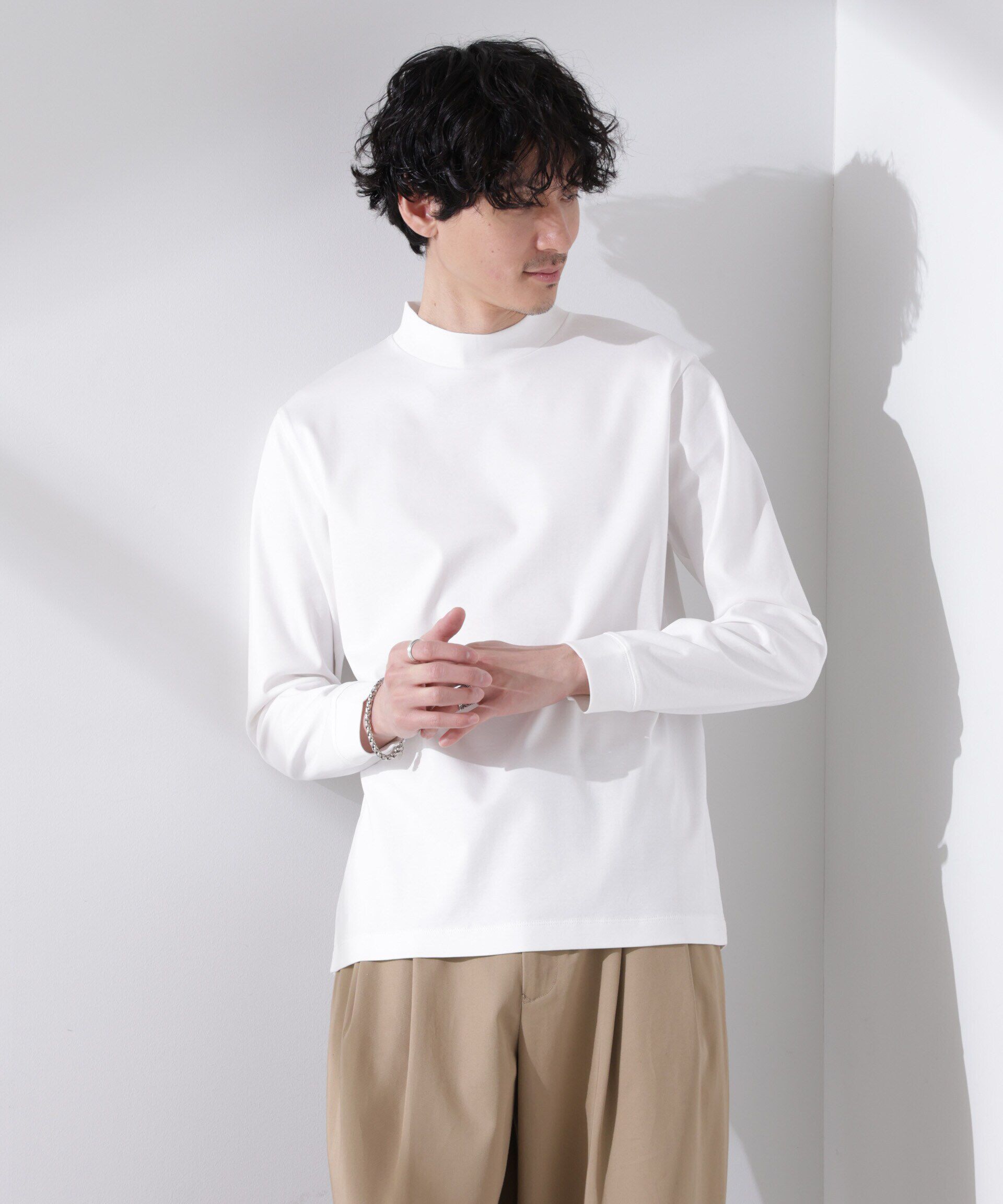 nano･universe「アンチスメルモックネックTシャツ 長袖」|Tシャツ・カットソー|