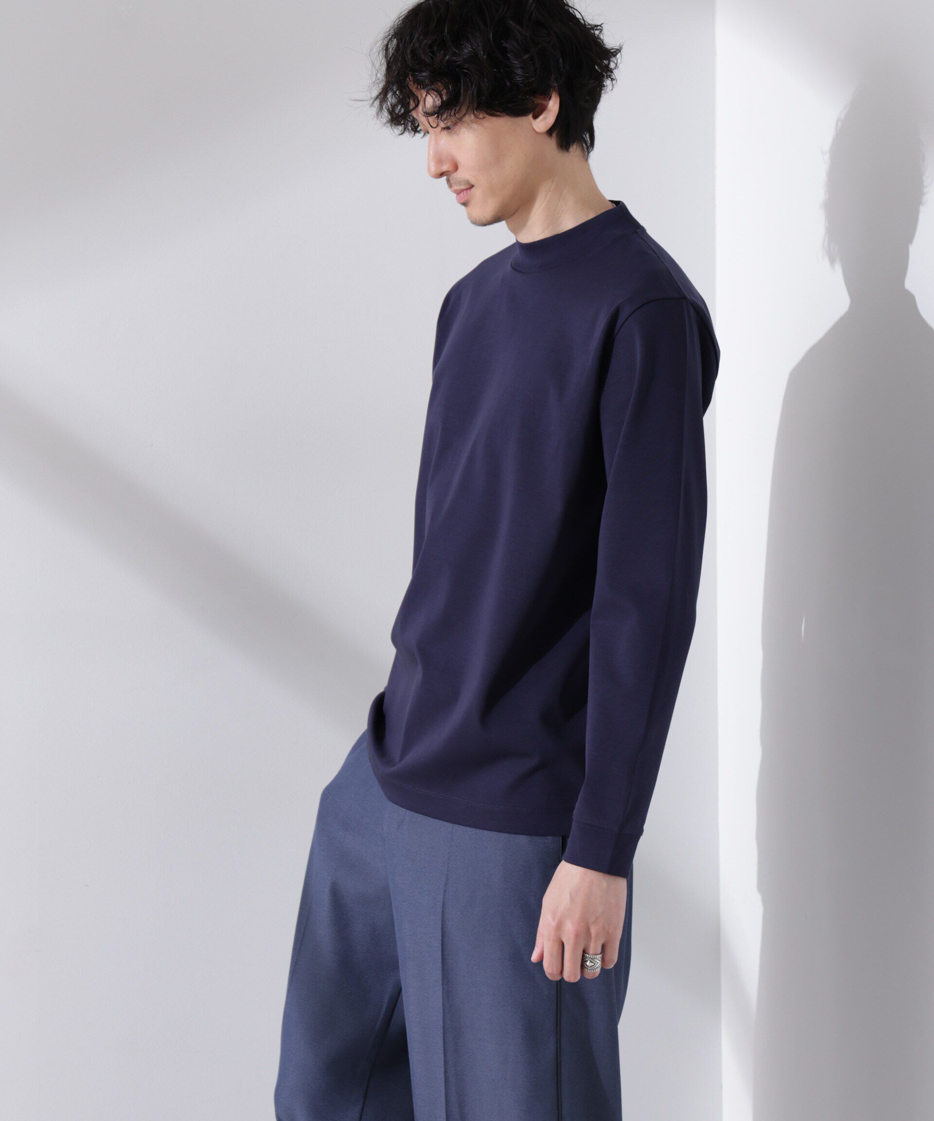 nano･universe「アンチスメルモックネックTシャツ 長袖」|Tシャツ・カットソー|