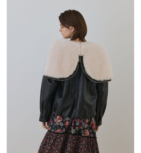 GRACE CONTINENTAL「フェイクレザーボンバージャケット」|その他|