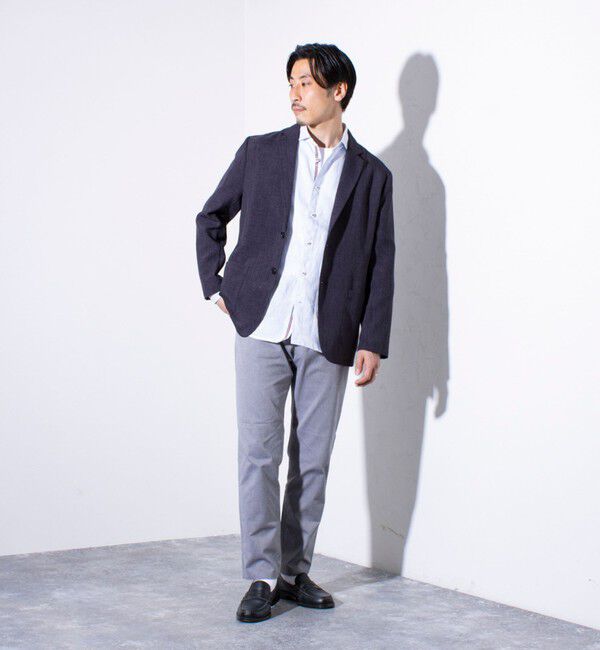 GLOSTER「【セットアップ対応】【GLOSTER/グロスター】リネンライクキャンバス テーラードジャケット」|テーラードジャケット|