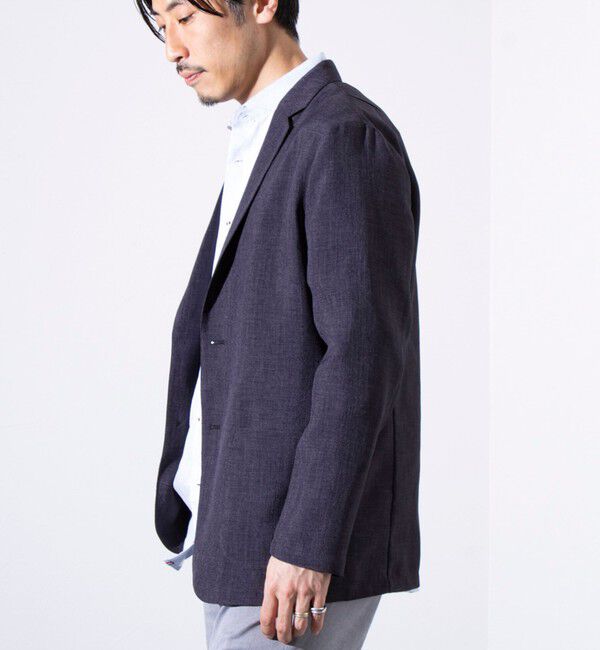 GLOSTER「【セットアップ対応】【GLOSTER/グロスター】リネンライクキャンバス テーラードジャケット」|テーラードジャケット|