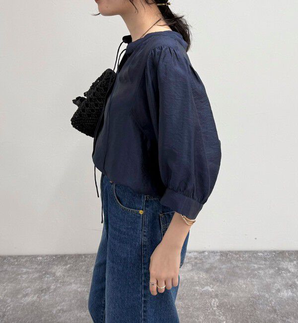 fredy emue「シャイニーシアー２WAYハーフスリーブブラウス」|シャツ・ブラウス|