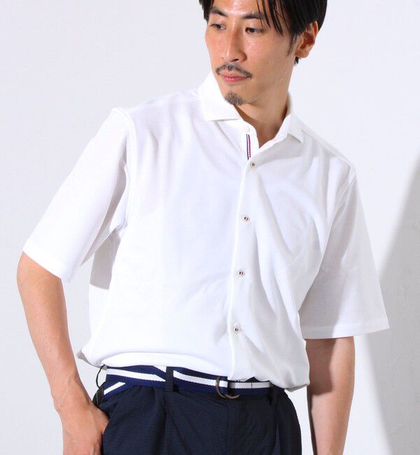 GLOSTER「&rdquo;速乾性・ストレッチ性・抗ピリング性・耐洗濯性&rdquo; PERFECTEX ハイツイストパラシュートシャツ」|シャツ・ブラウス|